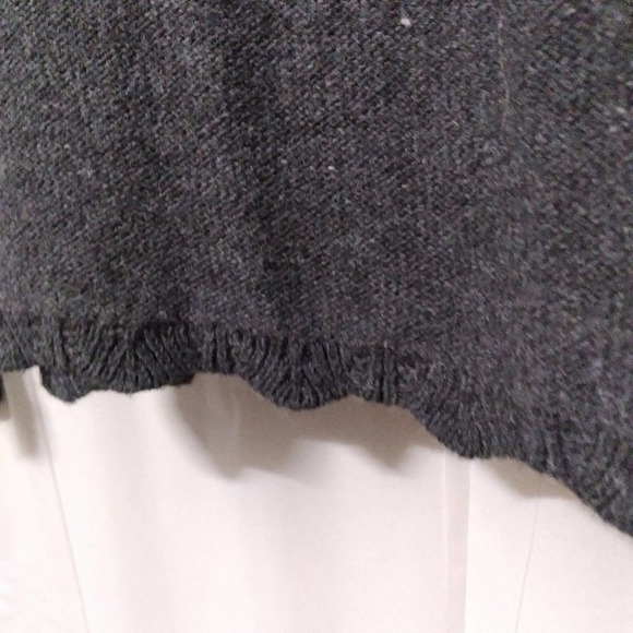 LOFT Pointelle Sweater Charcoal Scalloped Boat Neck Small NWT - Picture 7 of 7